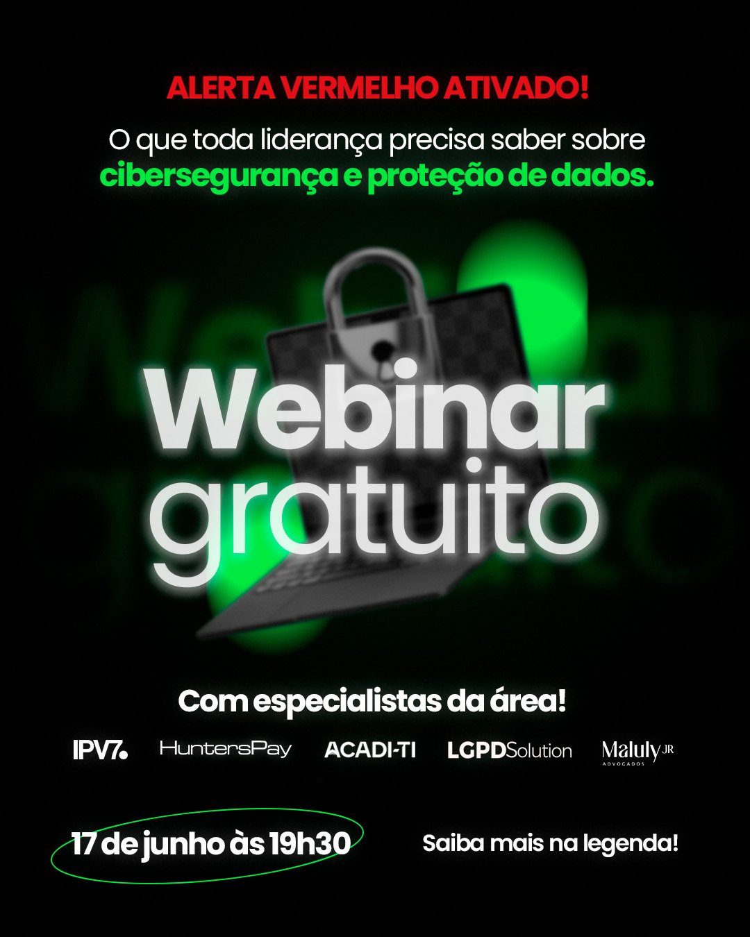 IPV7 anuncia webinar gratuito sobre cibersegurança e proteção de dados com foco em liderança executiva